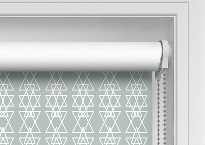 Geometric Stripe, Green - Twist&Fit Roller Blind - Image 11